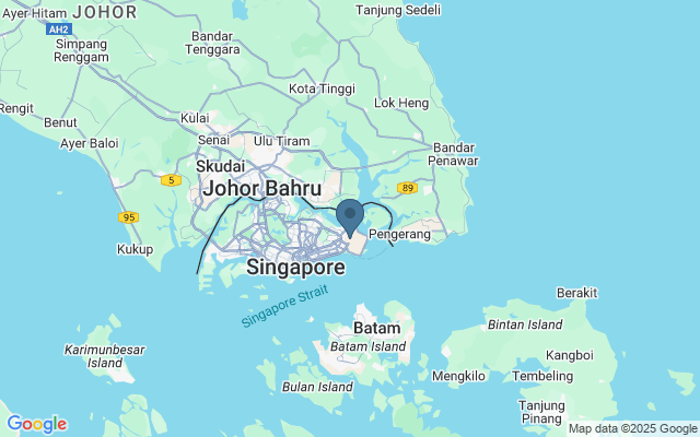 Kaart met locatie Changi Airport